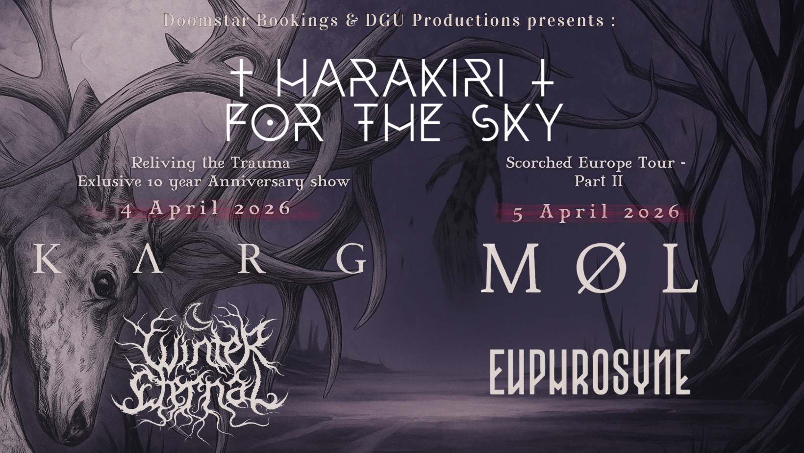 Dual Ticket Harakiri for the Sky : Reliving the Trauma & Scorched Europe Tour–Part II + MØL+ KARG