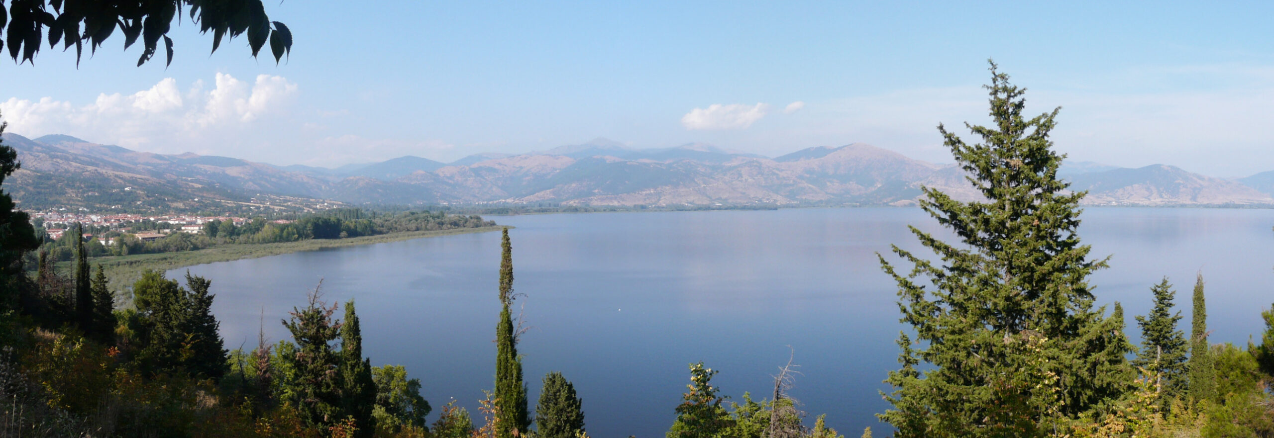 Lake Orestiada and the surrounding landscape in Kastoria